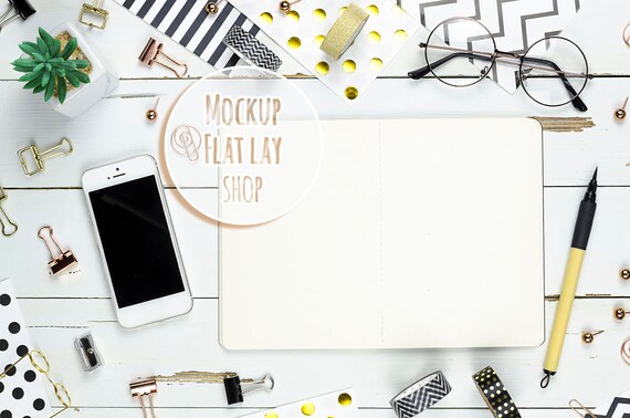 Art Work Mock Up Flat Lay Photo Styled Stock Photography Mock Etsy