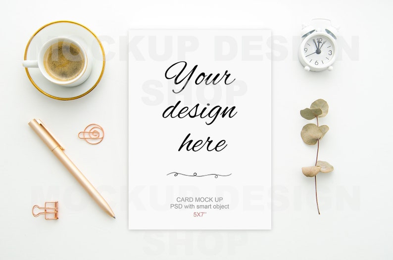 Card Mock Up Invitation Mockup Styled Mock Up Photography Flat Etsy
