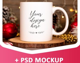 Christmas Mug mockup, blank mug, mock ups, coffee mug mock up, mug mockups, pod ceramic cup, white cup mock up 11 oz with blank smart object