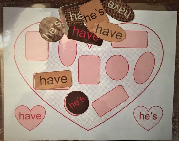 Sight Word Valentine Printable Activity Digital File Instant | Etsy