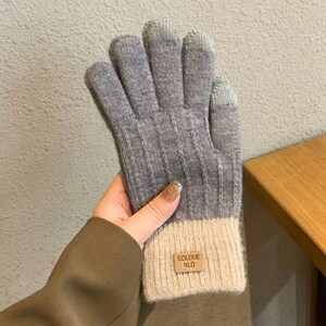 Winter Warm Touch Screen Gloves Gray