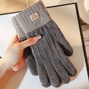 Winter Warm Touch Screen Gloves Dark Grey