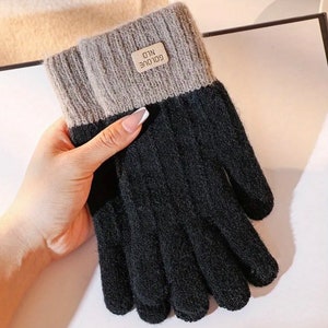 Winter Warm Touch Screen Gloves Black