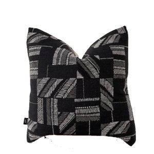 black  white gray pillow cover