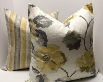 yellow flower throw pillow