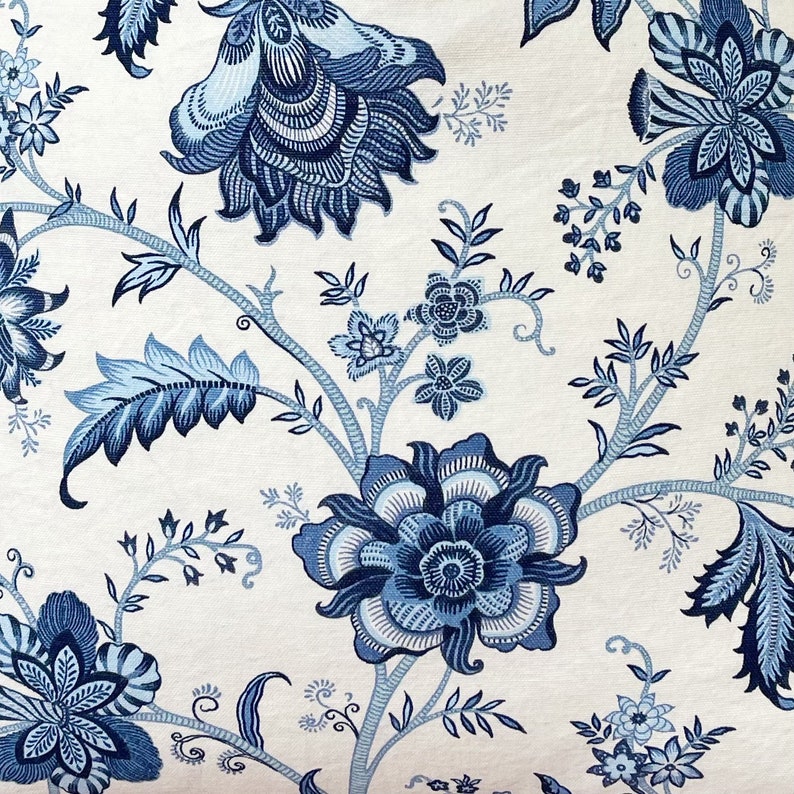 Blue and White Floral Pillow Cover double Sides Same Pillow - Etsy