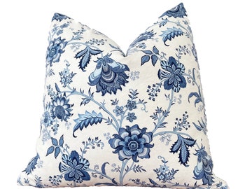 Blue and white floral pillow cover  ,double sides same pillow