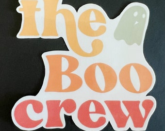 Halloween Sticker “The Boo Crew”, laptop decal, water bottle sticker, Halloween gifts