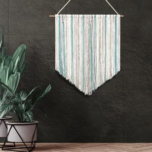 Macrame Yarn Wall Decor / Dorm Decor / Boho Decor / Handmade / Wall Art / Large Wall Decor / Yarn Wall Hanging / Nursery Art