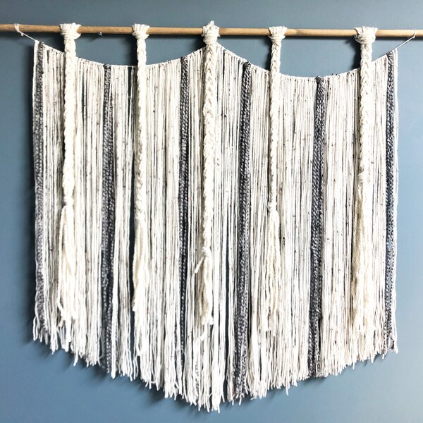 Large Macrame wall hanging // dorm decor // Boho decor // wall art // large wall decor // yarn wall hanging // nursery wall art