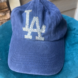 Dodgers rhinestone washed blue hat