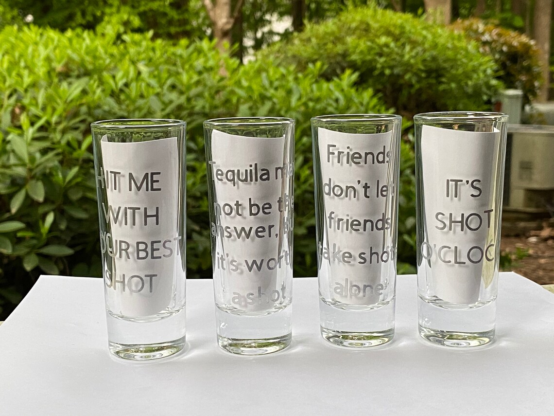 Personalized 2 Oz Tall Shot Glass Etsy