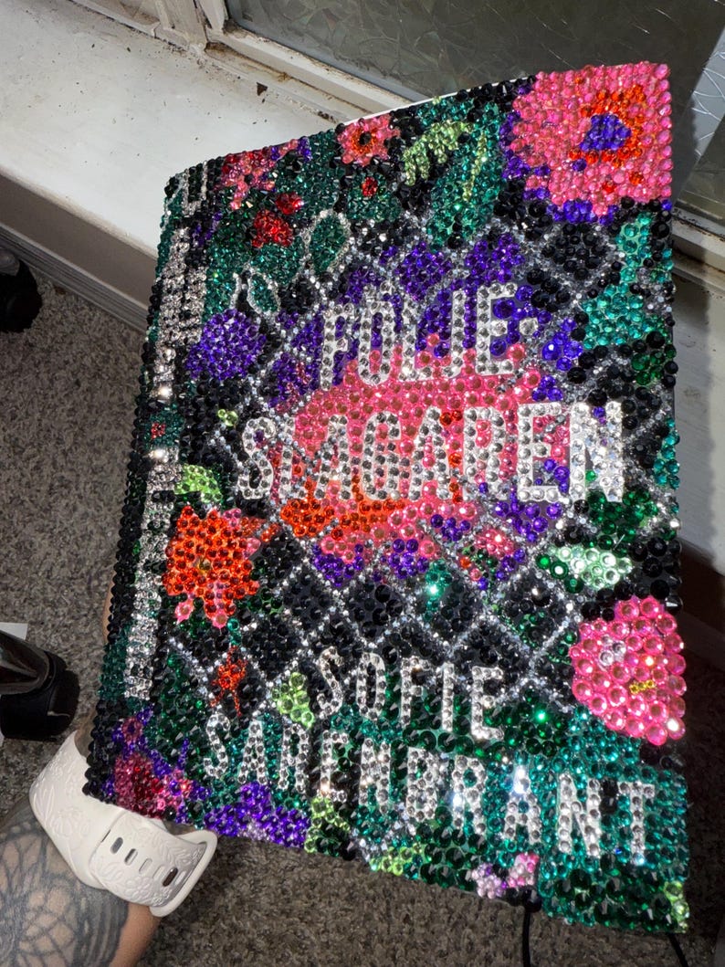 rhinestone bedazzled book cover full front/spine