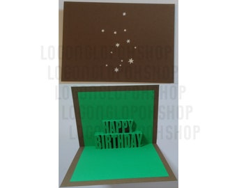 00035 - Digital File - Virgo Birthday Pop-up Card