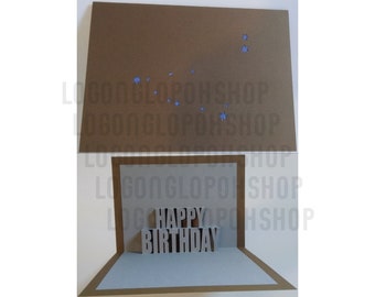 00027 - Digital File - Capricorn Birthday Pop-up Card