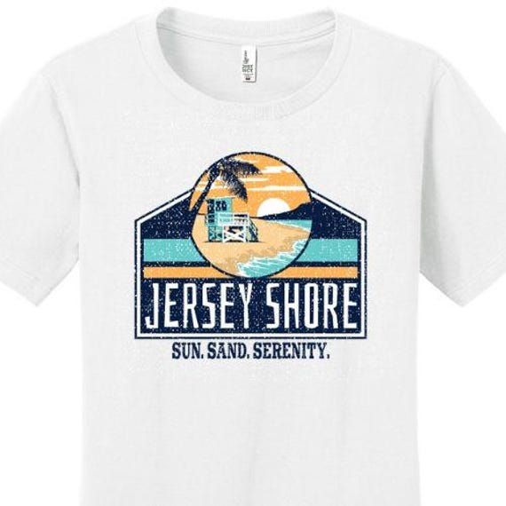 Jersey Shore Retro Beach T-shirt – Sun, Sand, Serenity Vibes