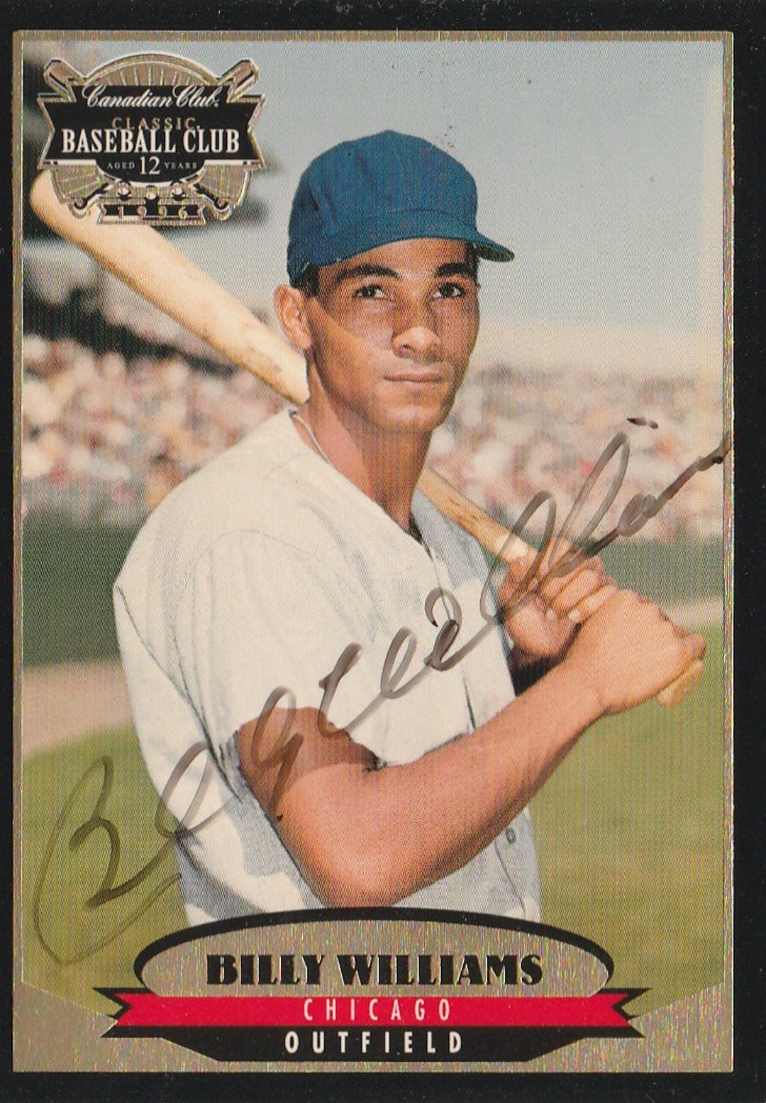 Billy Williams Signed Baseball Card, Canadian Club Classic Baseball