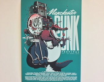 MANCHESTER PUNK FESTIVAL Screenprint Gigposter (Variant 2)