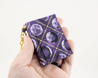 Moon Miniature Book Keychain Bag Charm