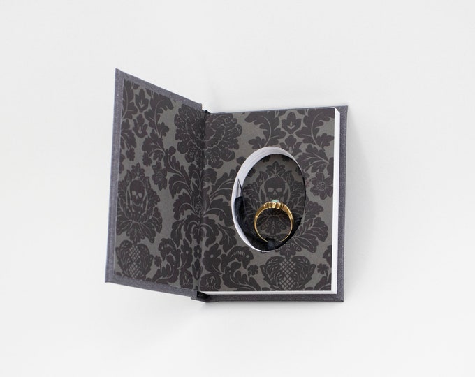 Engagement Ring Book Box Gothic Ring Box Wedding Ring Pillow Etsy