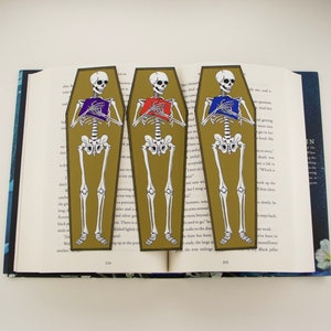 Read In Peace Skeleton Bookmark Halloween Bookmark Coffin Bookmark Spooky Bookmark Booklover Gift