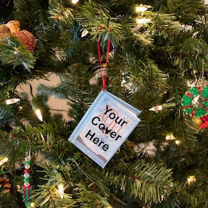 Personalized Mini Book Ornament Custom Miniature Book Christmas Ornament