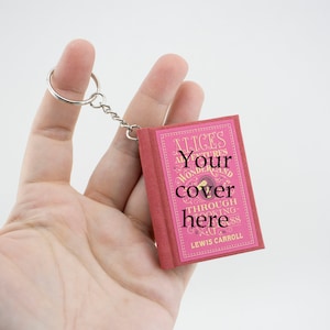 Personalized Mini Book Key Chain Custom Miniature Book