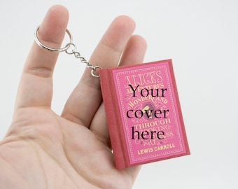 Personalized Mini Book Key Chain Custom Miniature Book