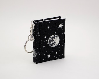 Glow in the Dark Full Moon Miniature Book Keychain Bag Charm