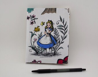 Alice in Wonderland Sketchbook Unlined Paper Diary Travel Notebook