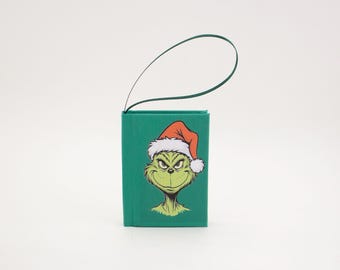 Grinch Mini Book Christmas Tree Ornament