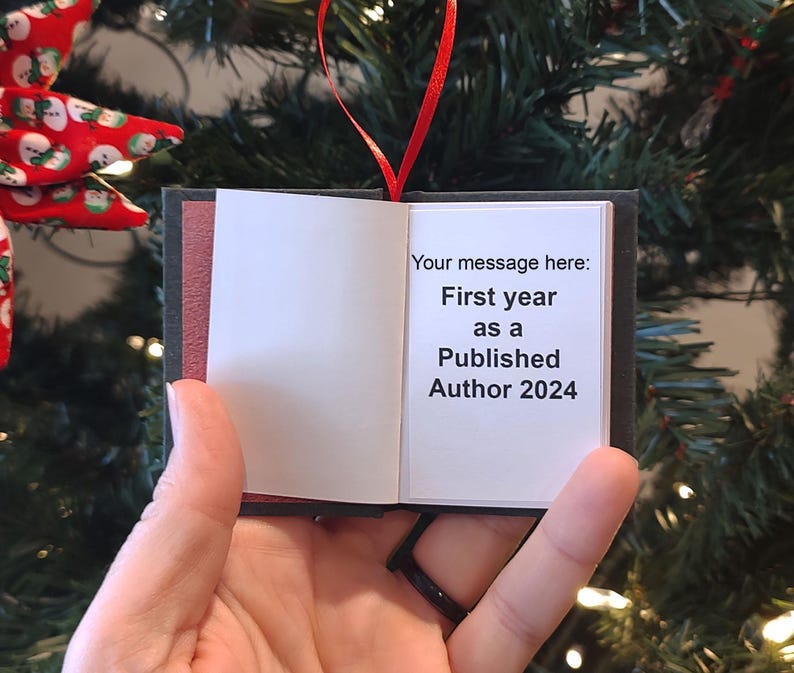 Personalized Mini Book Ornament Custom Christmas Ornament image 4