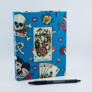 The Lovers Tarot Card Tattoo Sketchbook Toned Tan Cotton Paper Sketchbook Journal Notebook