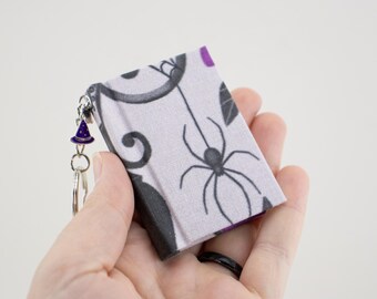 Spider Miniature Book Keychain Bag Charm
