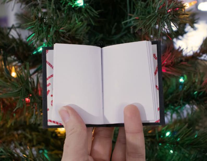 Personalized Mini Book Ornament Custom Christmas Ornament image 5