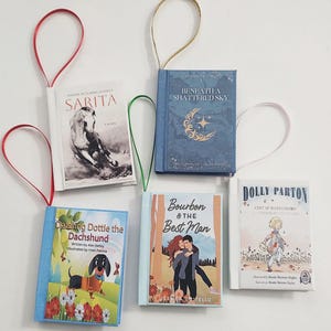 Personalized Mini Book Ornament Custom Christmas Ornament image 7