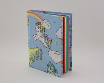 Pony Journal With Rainbow Pages Handmade Notebook