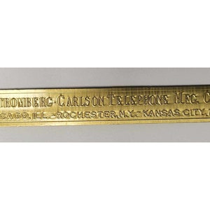 Stromberg Carlson Nameplate Wall Phone kellogg western electric tag label plaque antique vintage retro old