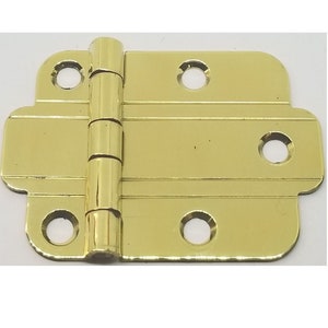 POLISHED BRASS Flush Mount Art Deco Cabinet Hinge line steam punk Modern Contemporary hoosier