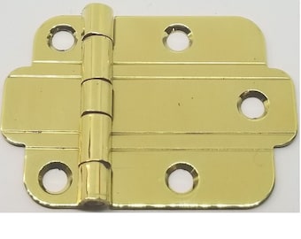 POLISHED BRASS Flush Mount Art Deco Cabinet Hinge line steam punk Modern Contemporary hoosier