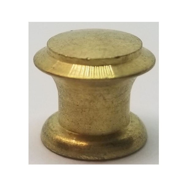 1/2" half inch Solid Brass Small turned round knob pull Drawer door desk barrister lawyer bookcase tiny little