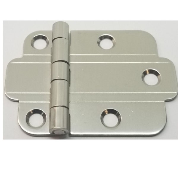 BRUSHED NICKEL Flush Mount Art Deco Cabinet Hinge line steam punk Modern Contemporary hoosier