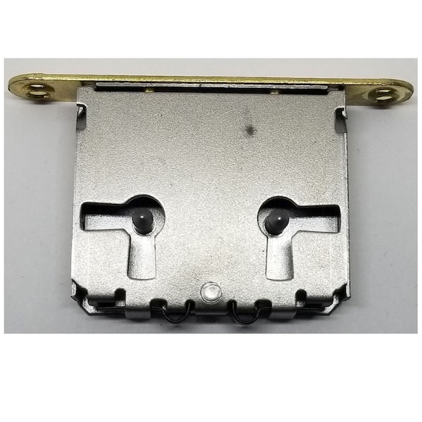1-5/8" Full Mortise Lock & Key 3 way mount brass trunk drawer door cabinet antique vintage old