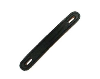 Black - 8-3/4" Leather Trunk Handle holes Slots chest steamer antique box vintage old replacement Premium