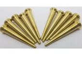 10 COUNT Professional SOLID BRASS Turned Caning Pegs cane woven fancy tool