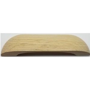5&quot; SMALL PLAIN 3-3/4&quot; CENTERS Plain Oak Wood Desk Drawer Pull Handle Old Standard Office unfinished knob door cabinet
