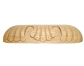 7 quot LARGE CARVED Oak Desk Pull Roll Top drawer antique vintage old cabinet fancy wood