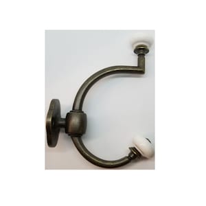 Antique Brass Double Front Mount Coat Hook Porcelain Knobs Old Classic Vintage Rack Hat Jacket Retro Etsy