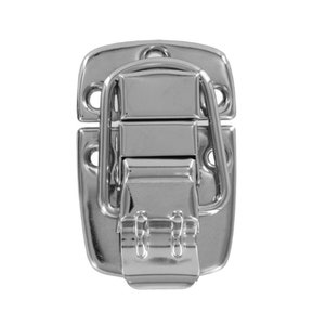 Nickel Plated drawbolt trunk chest steamer antique vintage old catch box case lock latch hook