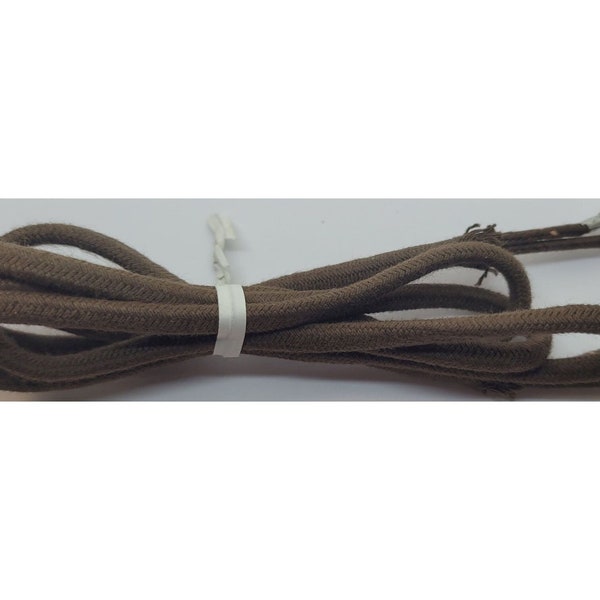 Antique Brown Cloth Covered Telephone RECEIVER CORD 35 inches Old Fashioned vintage retro old kellogg western electric stromberg phone cable